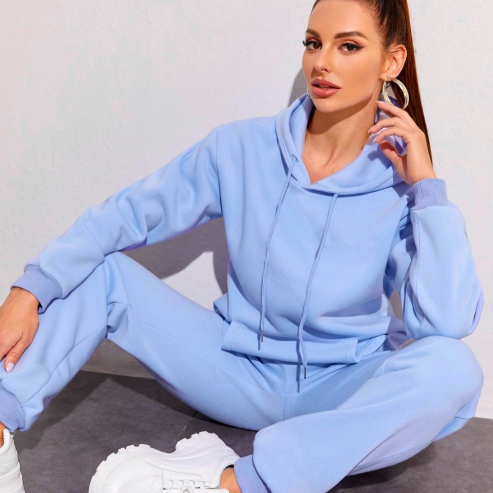 PINK Baby Blue Sweat Set 💙